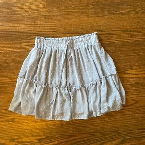 blue mini skirt